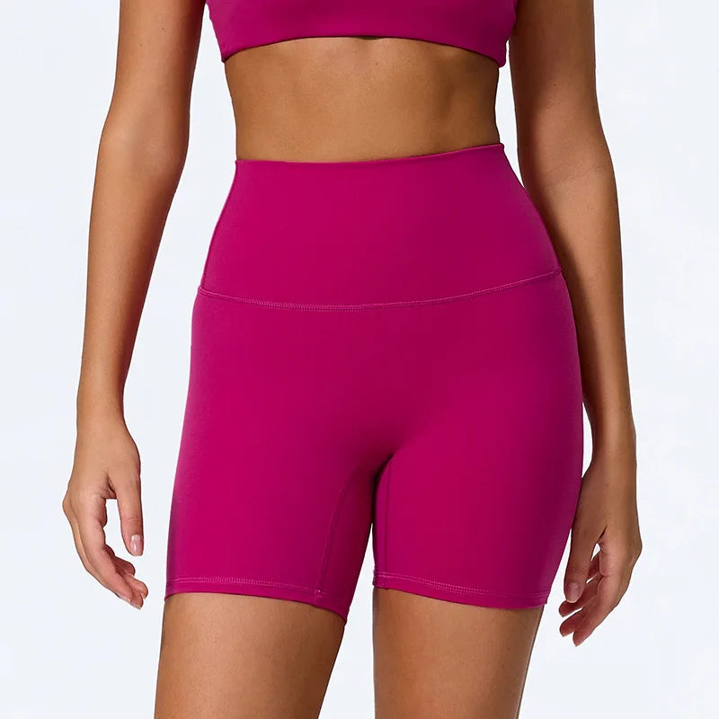 Elevate Your Workout with Our Stylish High-Waisted Compression Yoga Shorts for Women - Perfect for Gym and Running!