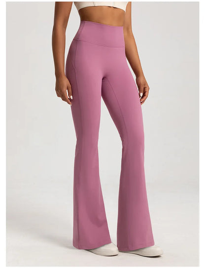 Elevate Your Workout with Our High Waisted Cinching Hip Lifting Bell Bottom Yoga Pants for Women