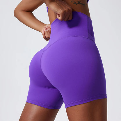 Elevate Your Workout with Our Stylish High-Waisted Compression Yoga Shorts for Women - Perfect for Gym and Running!