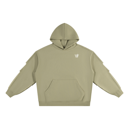 Unisex Heavyweight Ruched Sleeves Hoodie