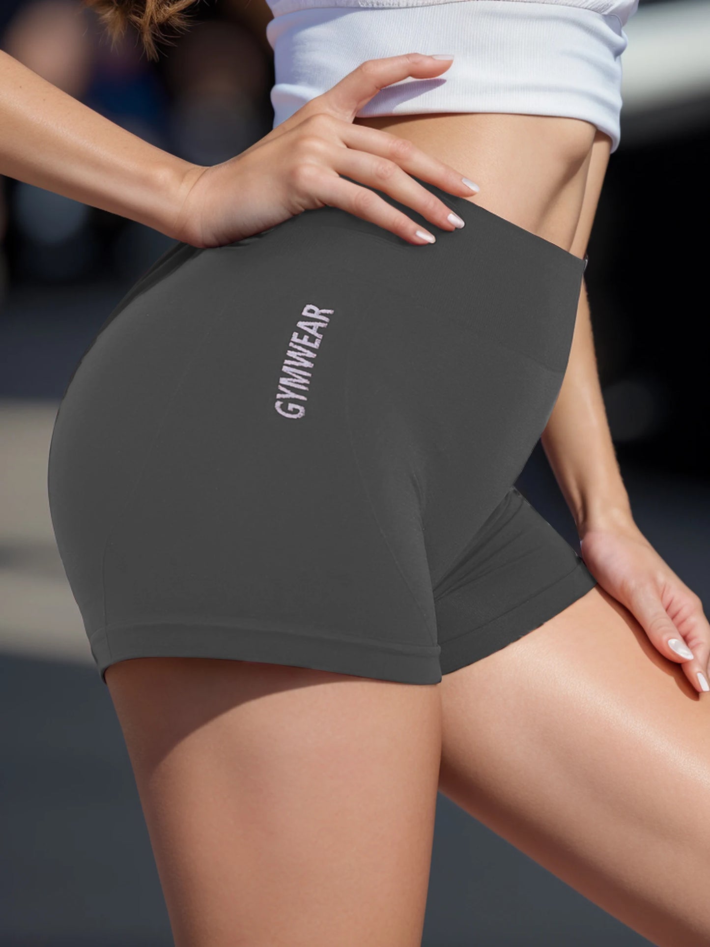 Elevate Your Workout with Our High-Waisted Slim Fit Fitness Shorts for Women - Perfect for Cycling and Yoga!