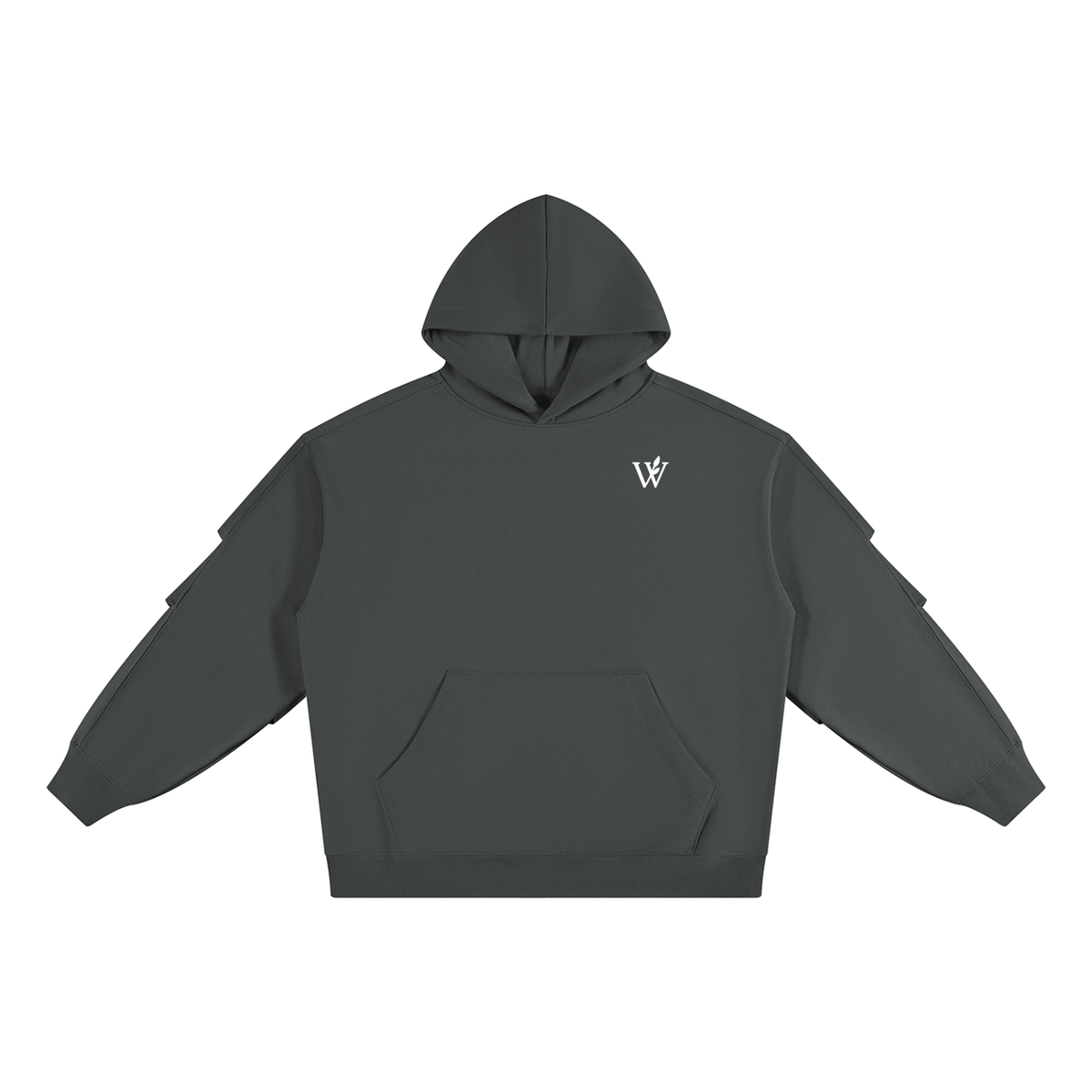 Unisex Heavyweight Ruched Sleeves Hoodie