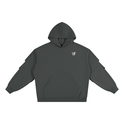 Unisex Heavyweight Ruched Sleeves Hoodie