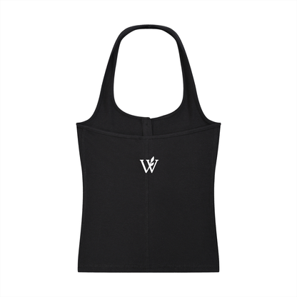 Women's Ribbed Henley Tank Top