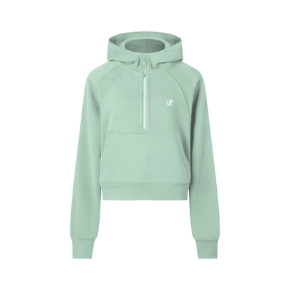 Cropped Half-Zip Hoodie