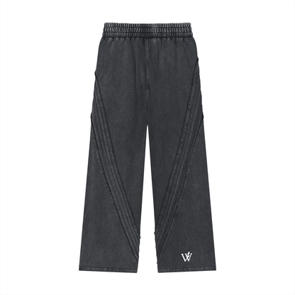 Snow Washed Tape Raw Edge Sweatpants