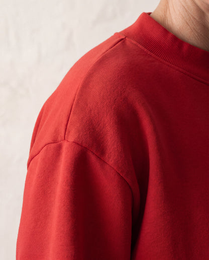 Fleece Mock-Neck Crew Sweatshirt