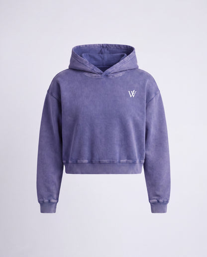 Women’s Mineral Washed Crop Hoodie