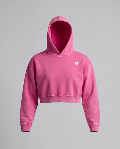 Women’s Mineral Washed Crop Hoodie