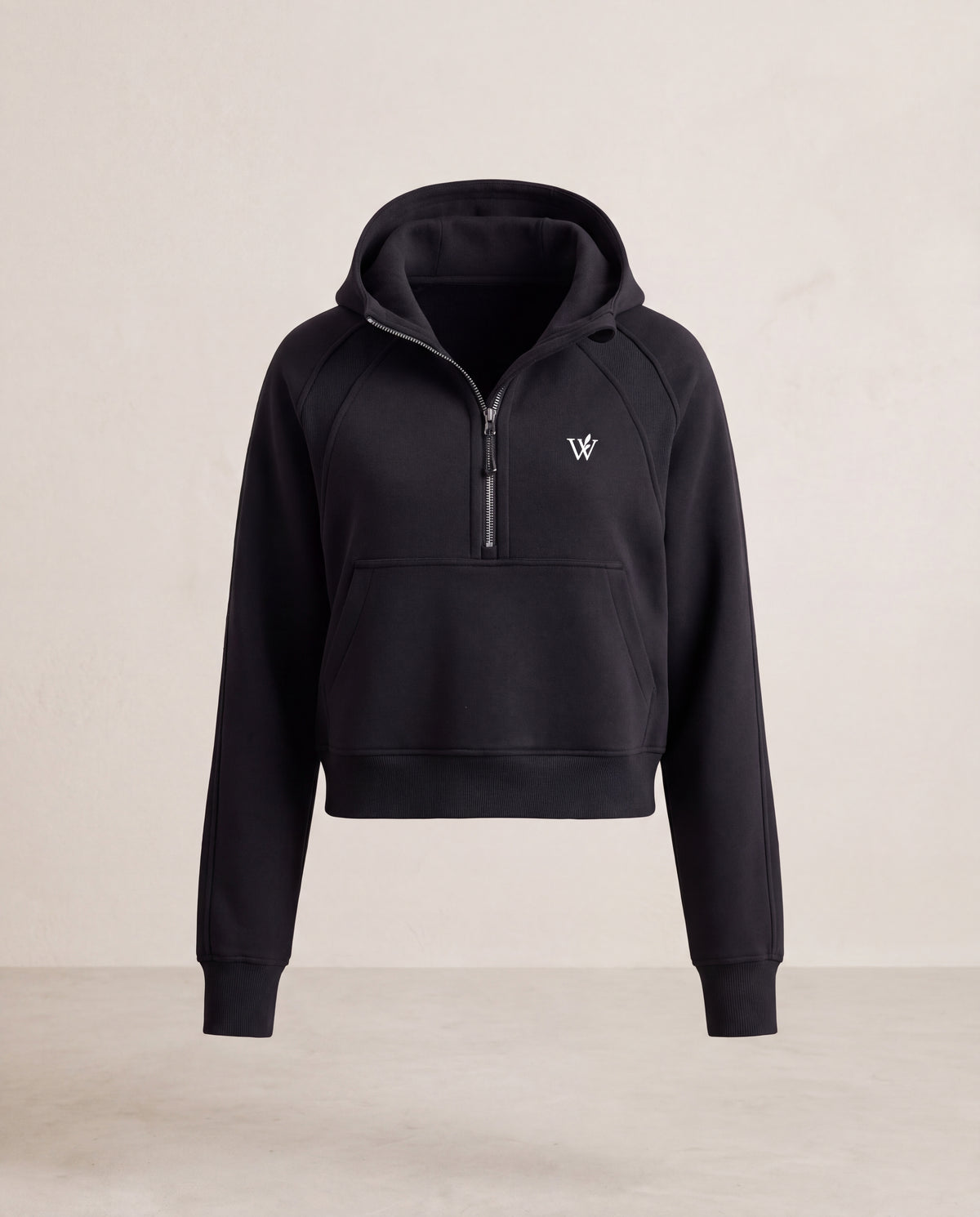 Cropped Half-Zip Hoodie