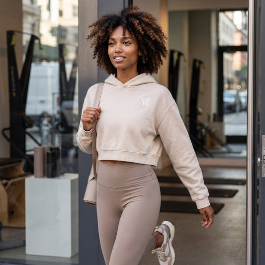 Women’s Mineral Washed Crop Hoodie