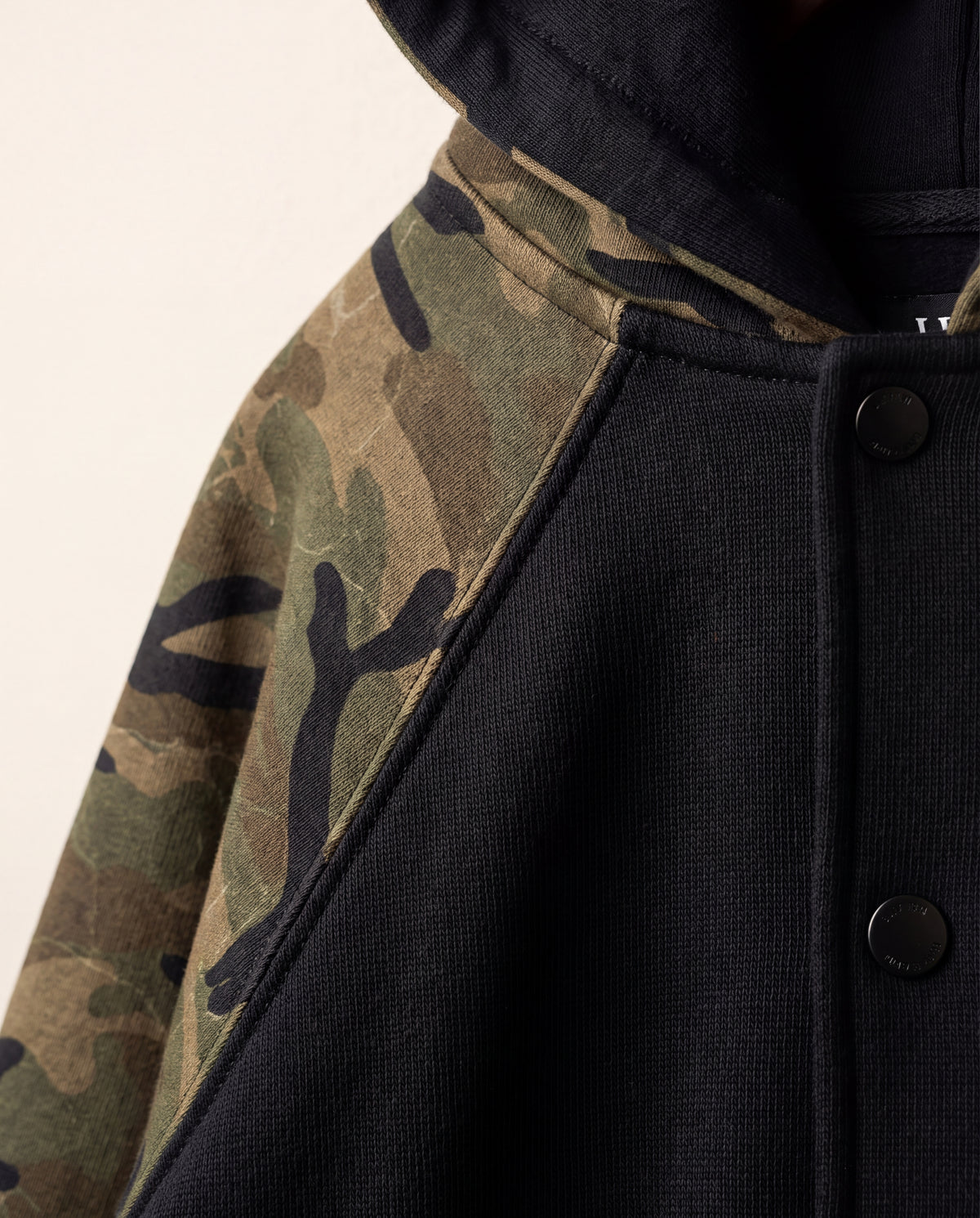 Unisex Camo-Splice Raglan Hoodie