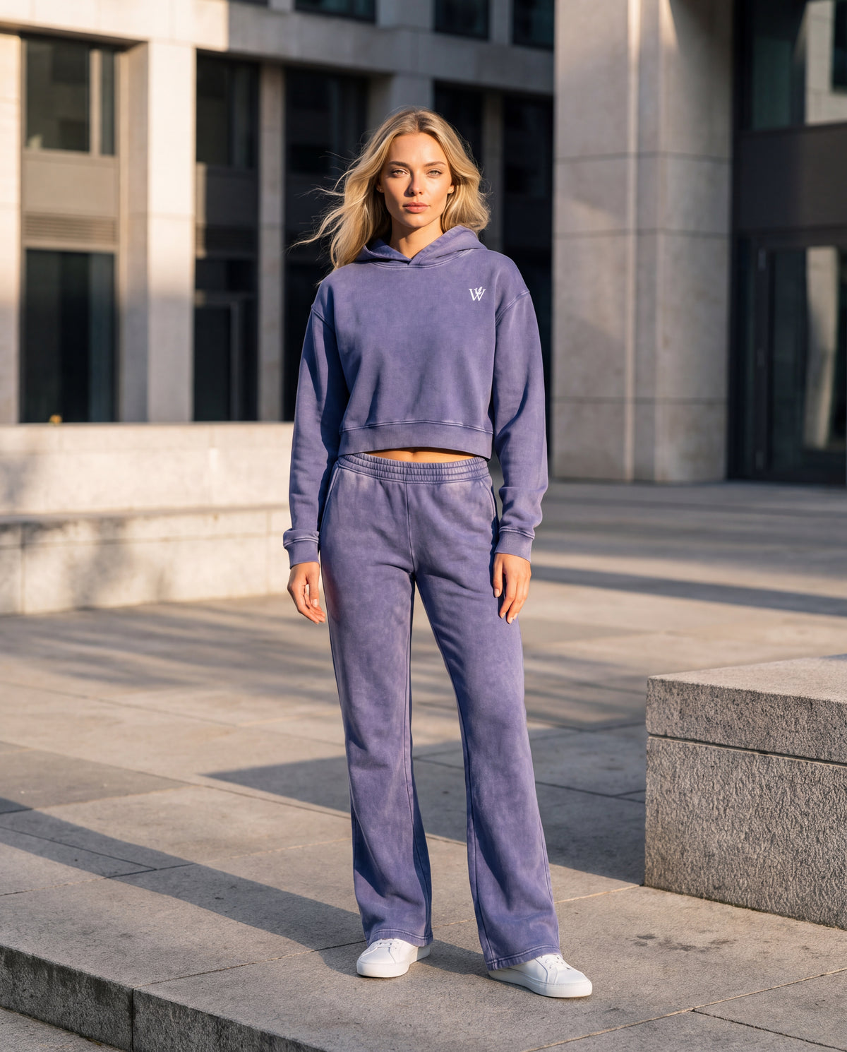 Women’s Mineral Washed Crop Hoodie