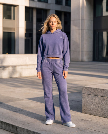 Women’s Mineral Washed Crop Hoodie