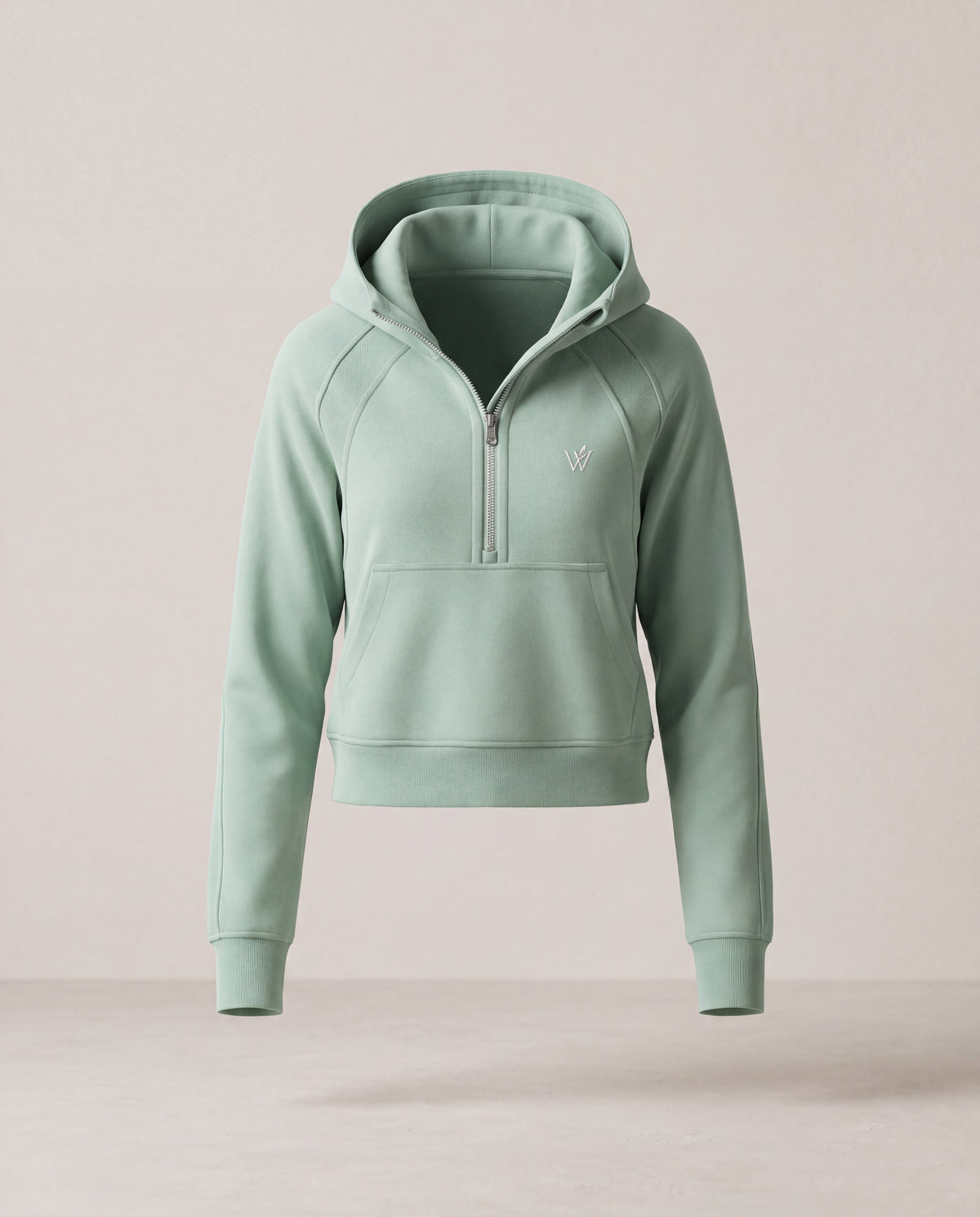 Cropped Half-Zip Hoodie