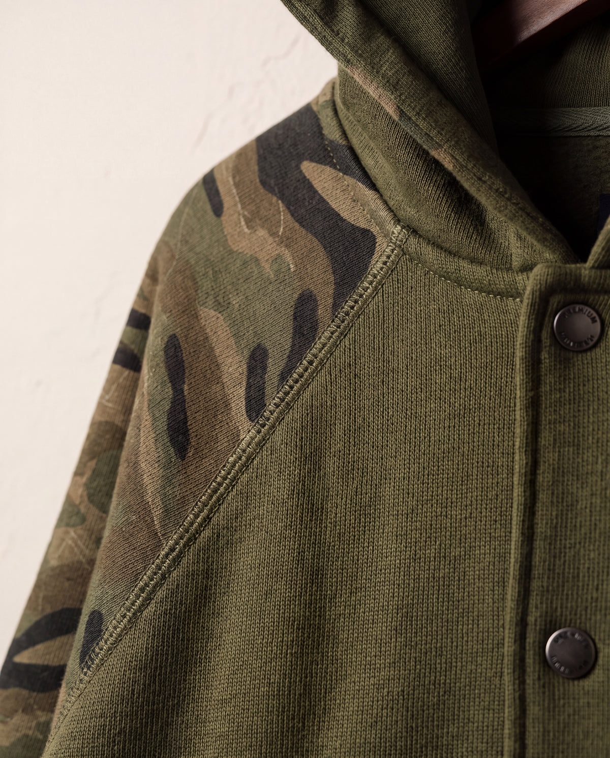 Unisex Camo-Splice Raglan Hoodie