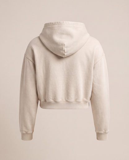 Women’s Mineral Washed Crop Hoodie