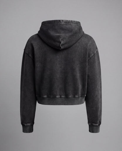 Women’s Mineral Washed Crop Hoodie