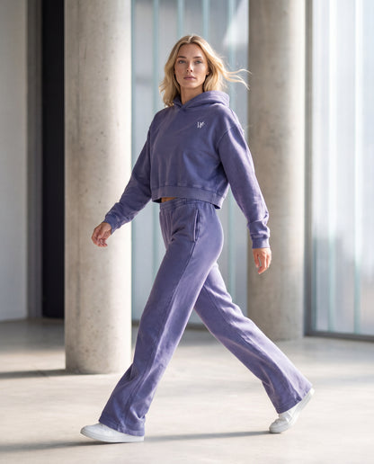 Women’s Mineral Washed Crop Hoodie