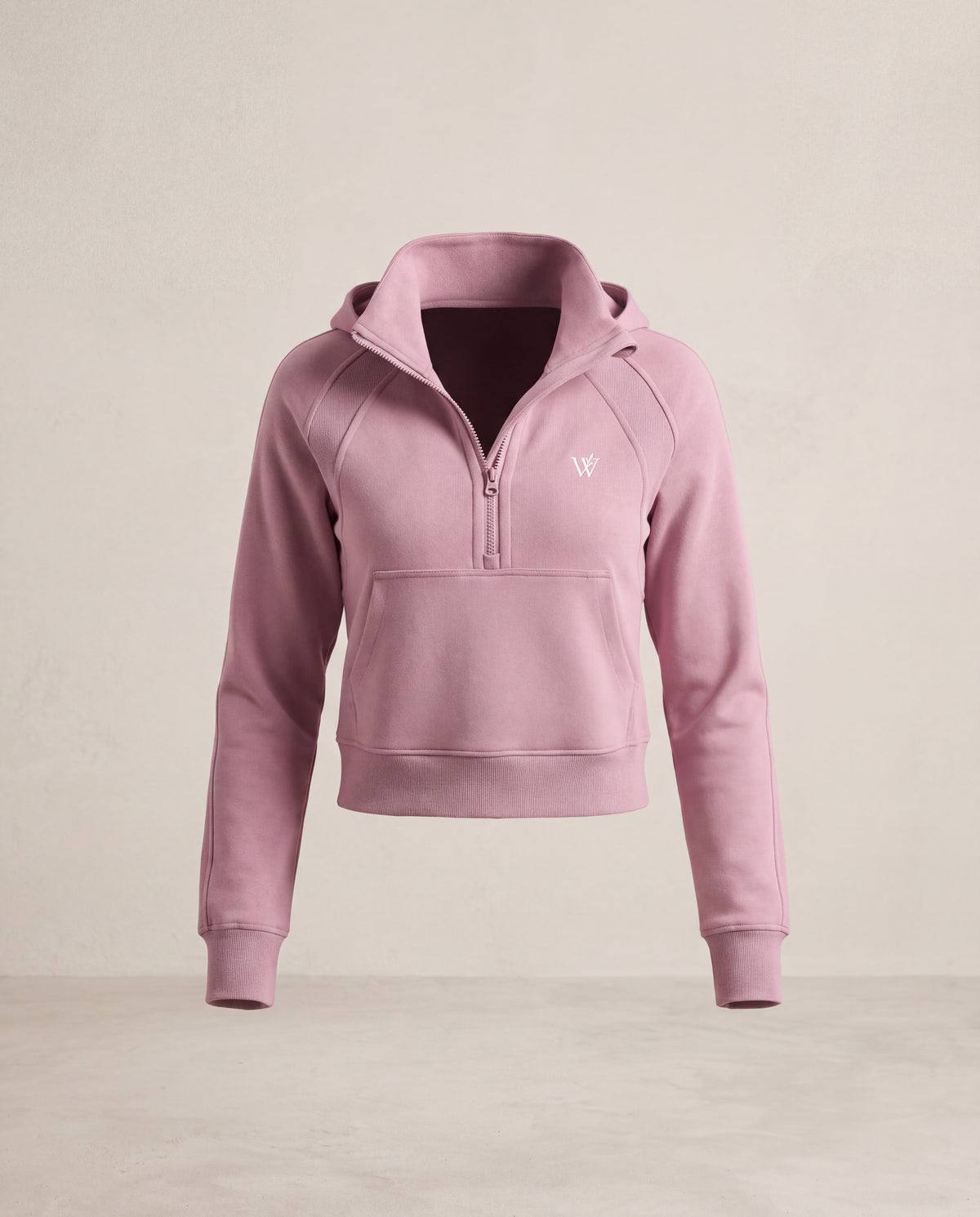 Cropped Half-Zip Hoodie