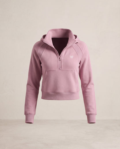 Cropped Half-Zip Hoodie