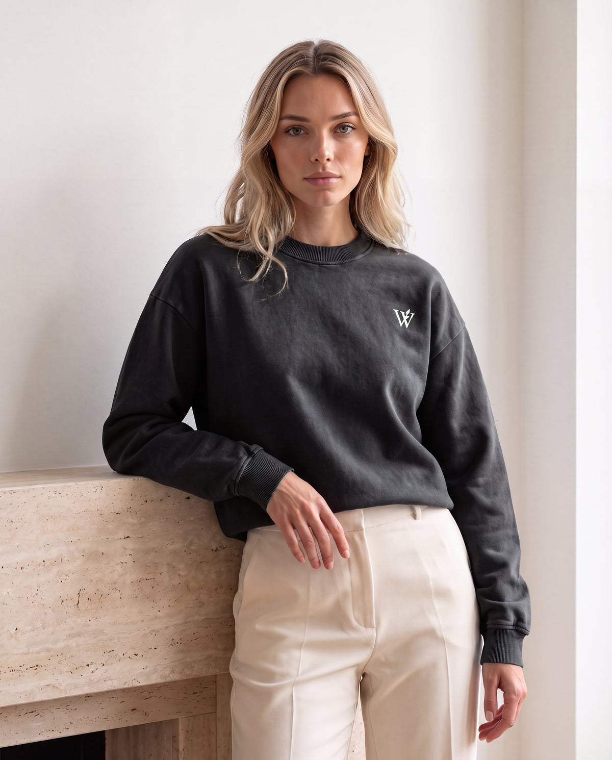 Snow Washed Oversized Sweatshirt