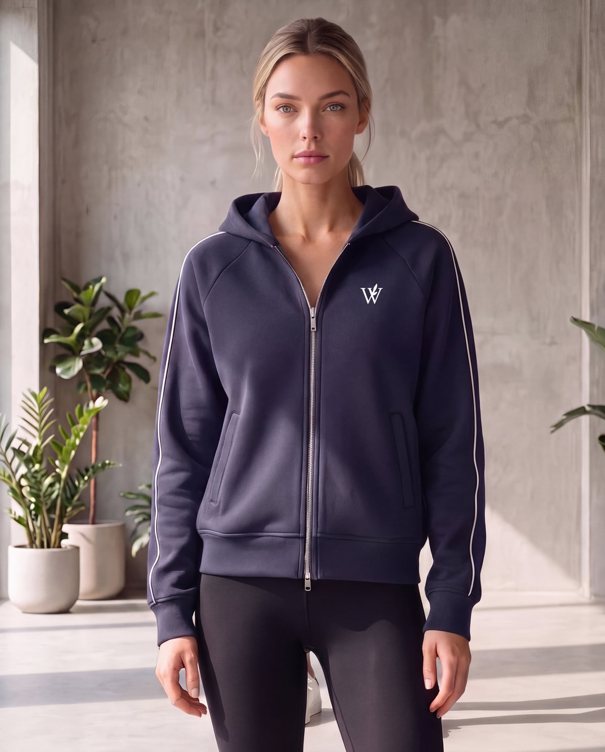 Heavyweight Raglan Sleeve Zip Hoodie