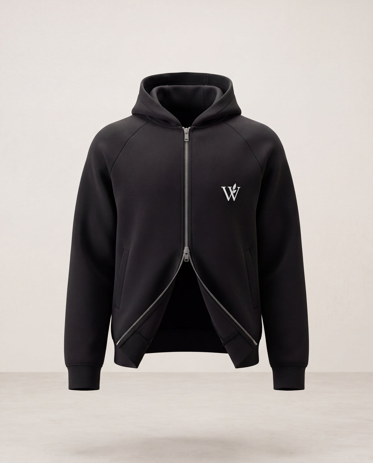 Heavyweight Raglan Sleeve Zip Hoodie