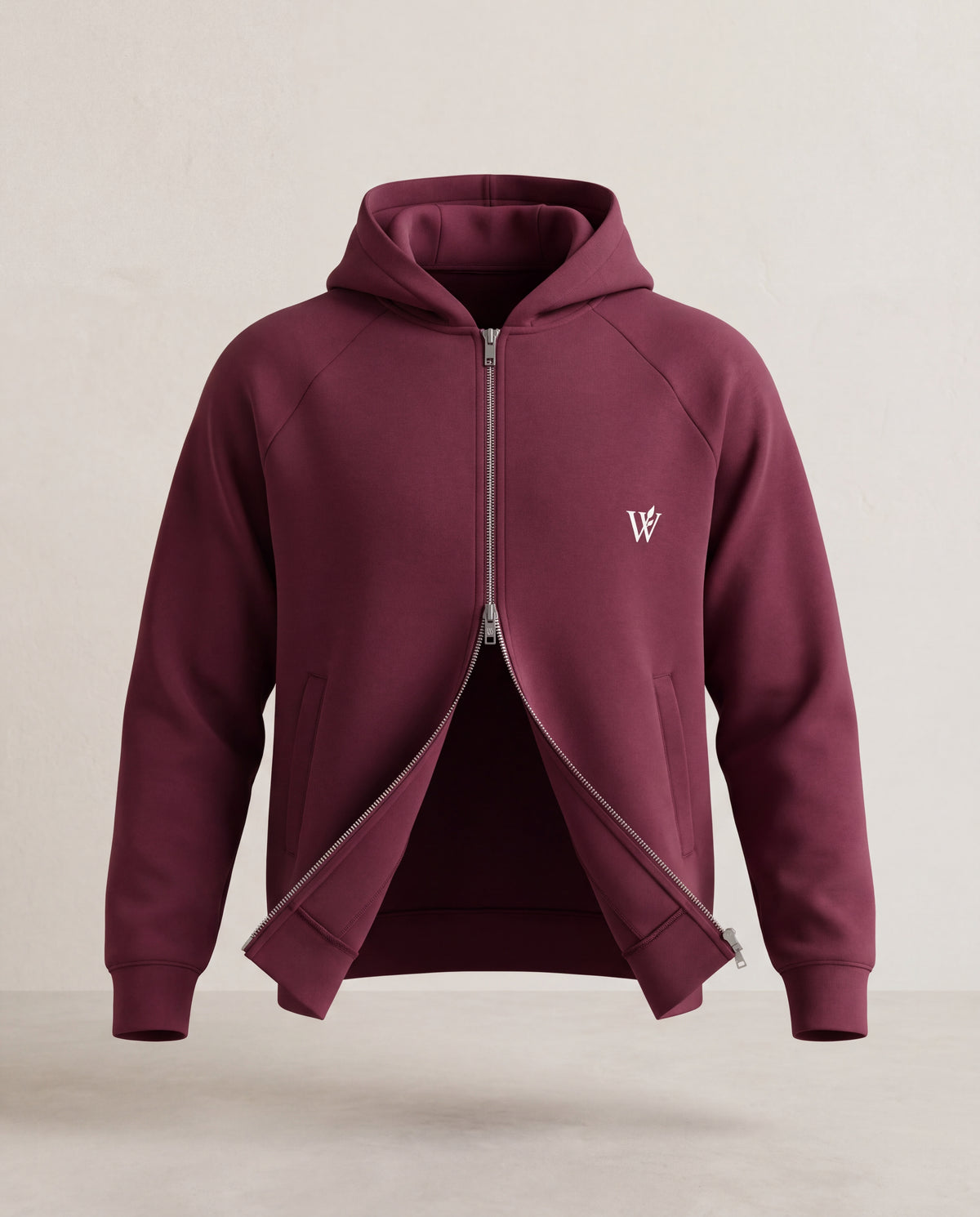 Heavyweight Raglan Sleeve Zip Hoodie