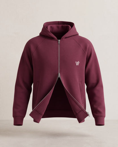 Heavyweight Raglan Sleeve Zip Hoodie