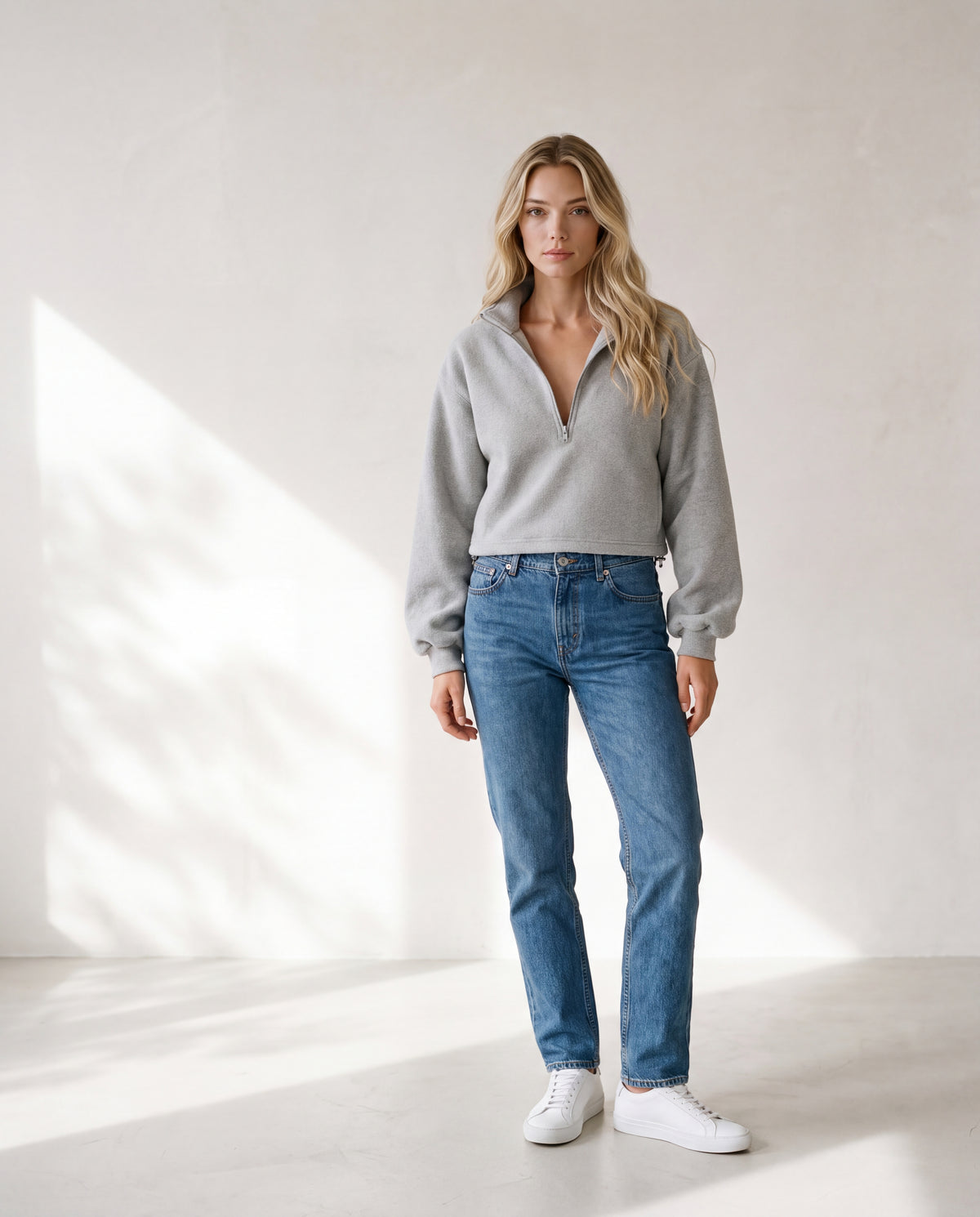 Women’s Mock-Neck Quarter-Zip Sweatshirt