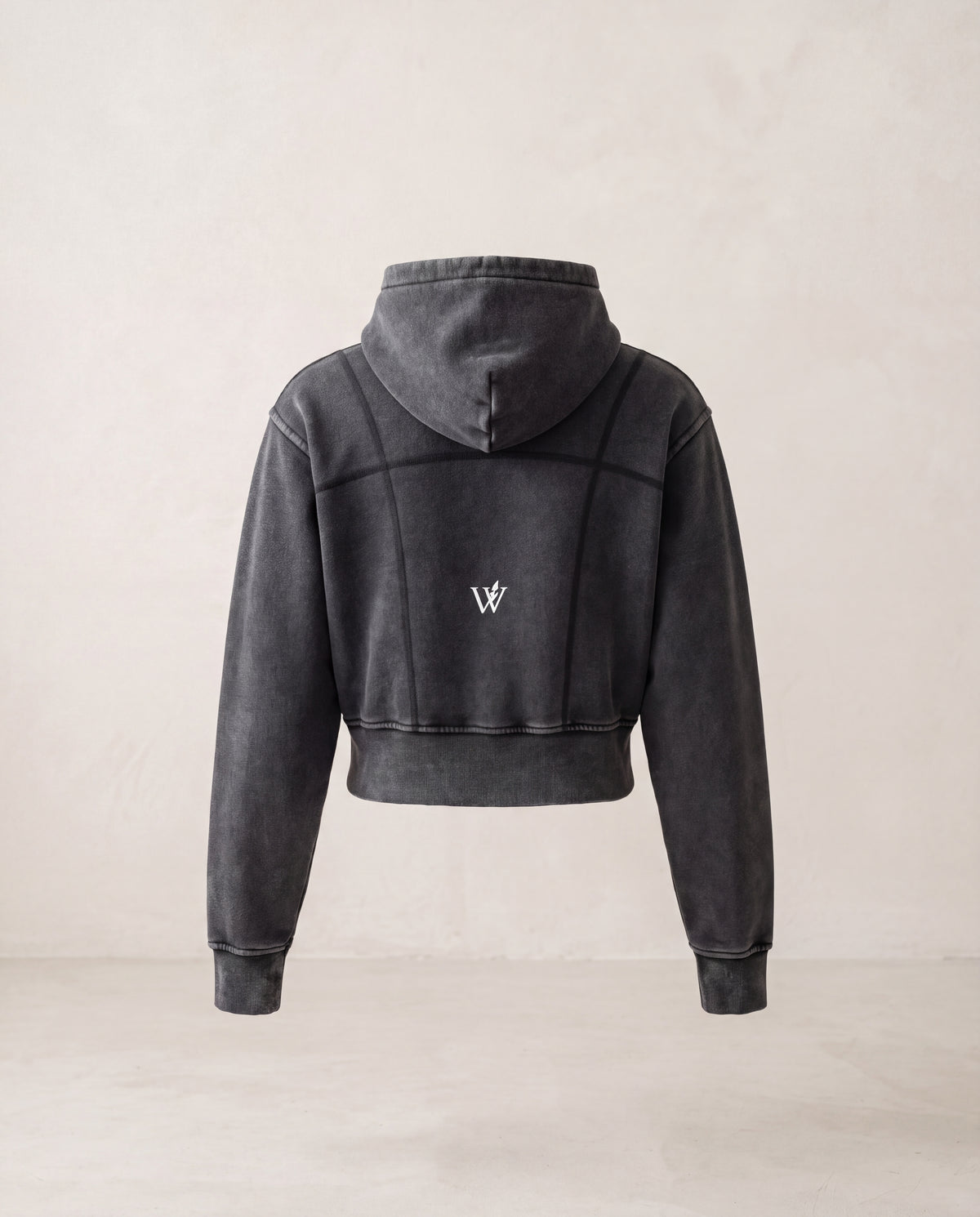 Vintage Washed Cropped Fleece Hoodie