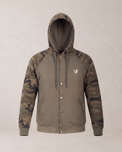 Unisex Camo-Splice Raglan Hoodie