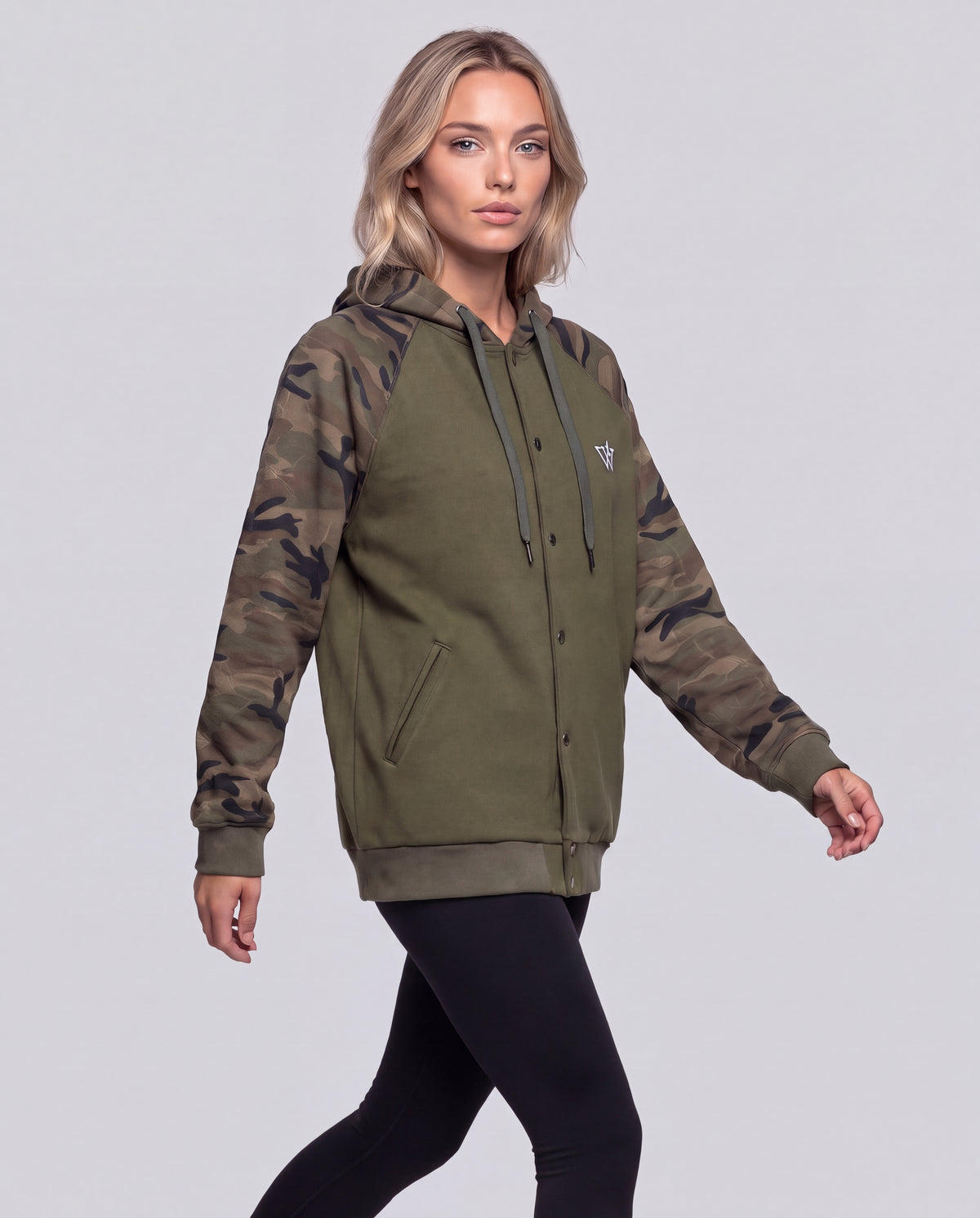 Unisex Camo-Splice Raglan Hoodie