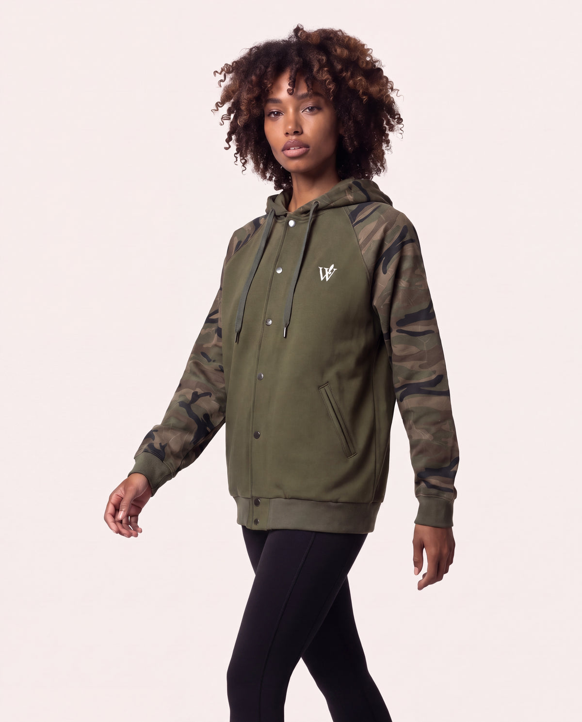 Unisex Camo-Splice Raglan Hoodie